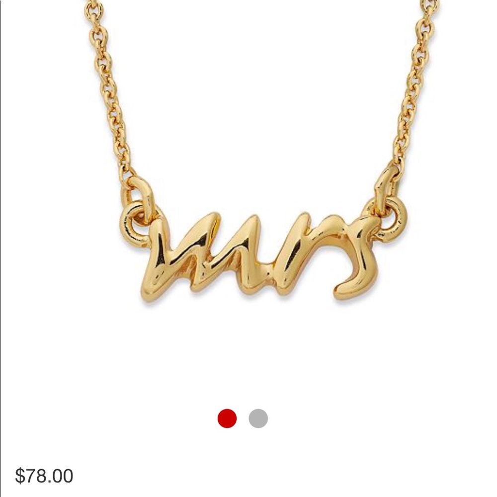 Kate Spade Mrs. Necklace  - Gold